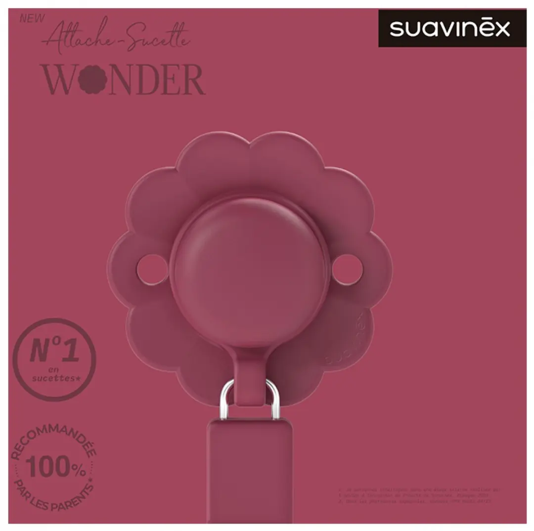 Suavinex Wonder Fopspeenkoord - Viva Magenta