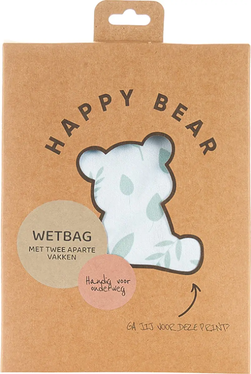 HappyBear Wetbag Botanical Luiertas - 2 Waterdichte Vakken