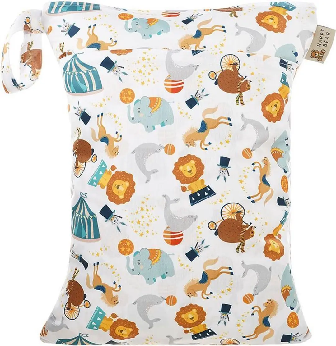 HappyBear Wetbag Circus Waterdichte Opbergtas 30x40cm