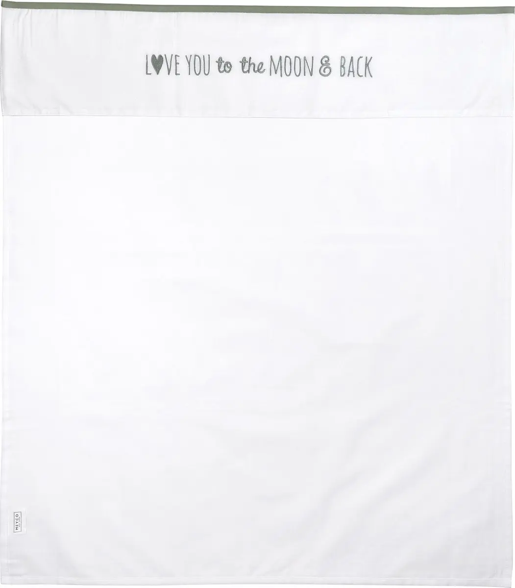 Meyco Baby Love You To The Moon & Back WiegLaken 75x100cm - Forest Green