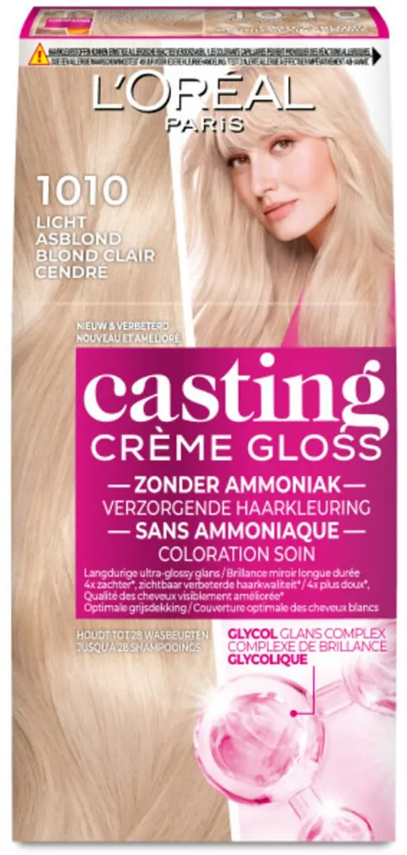 L'Oréal Paris Casting Crème Gloss 1010 Extra Licht Asblond - 2 Stuks