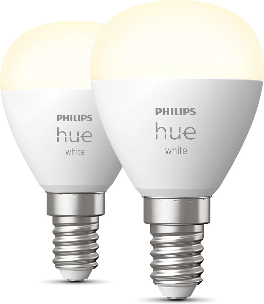 Philips Hue Kogellamp E14 Duopack - 2 Stuks - 5,7W - Mat - Warm wit
