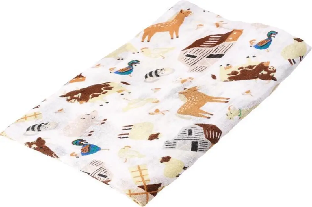 HappyBear Hydrofiele Swaddle Doek Boerderij 120x120cm