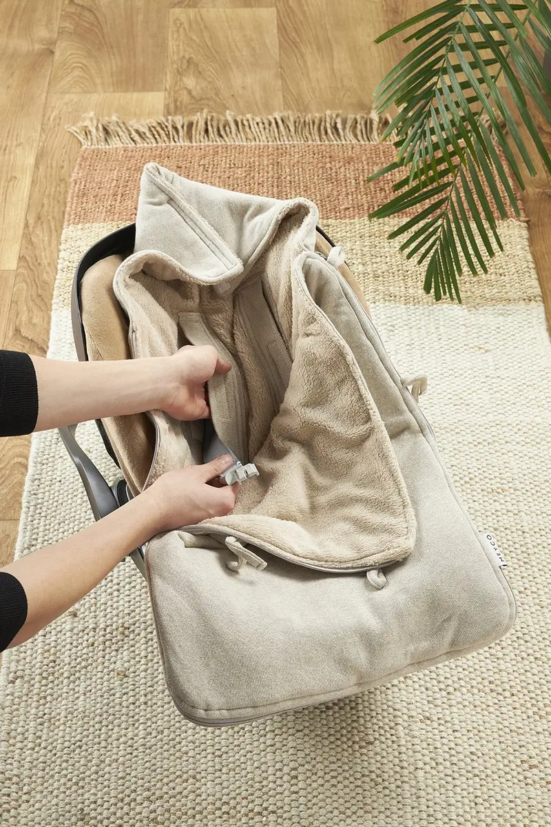 Meyco Baby Knit Basic Voetenzak 40x82cm - Sand Melange