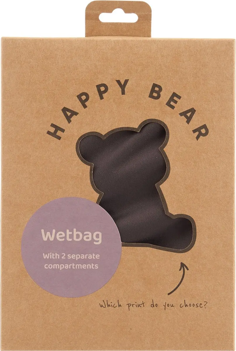 HappyBear Wetbag Mokka - Waterdichte Luiertas 30x40cm