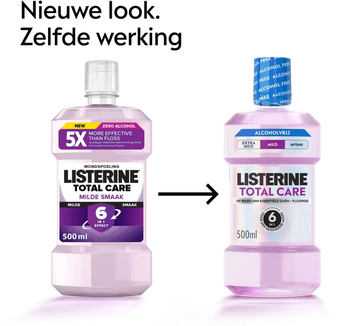 Listerine Total Care Mild Alcoholvrij 3x500ml