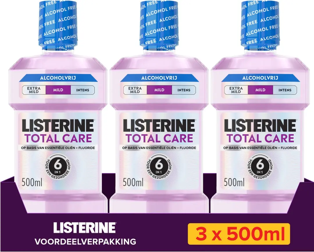Listerine Total Care Mild Alcoholvrij 3x500ml
