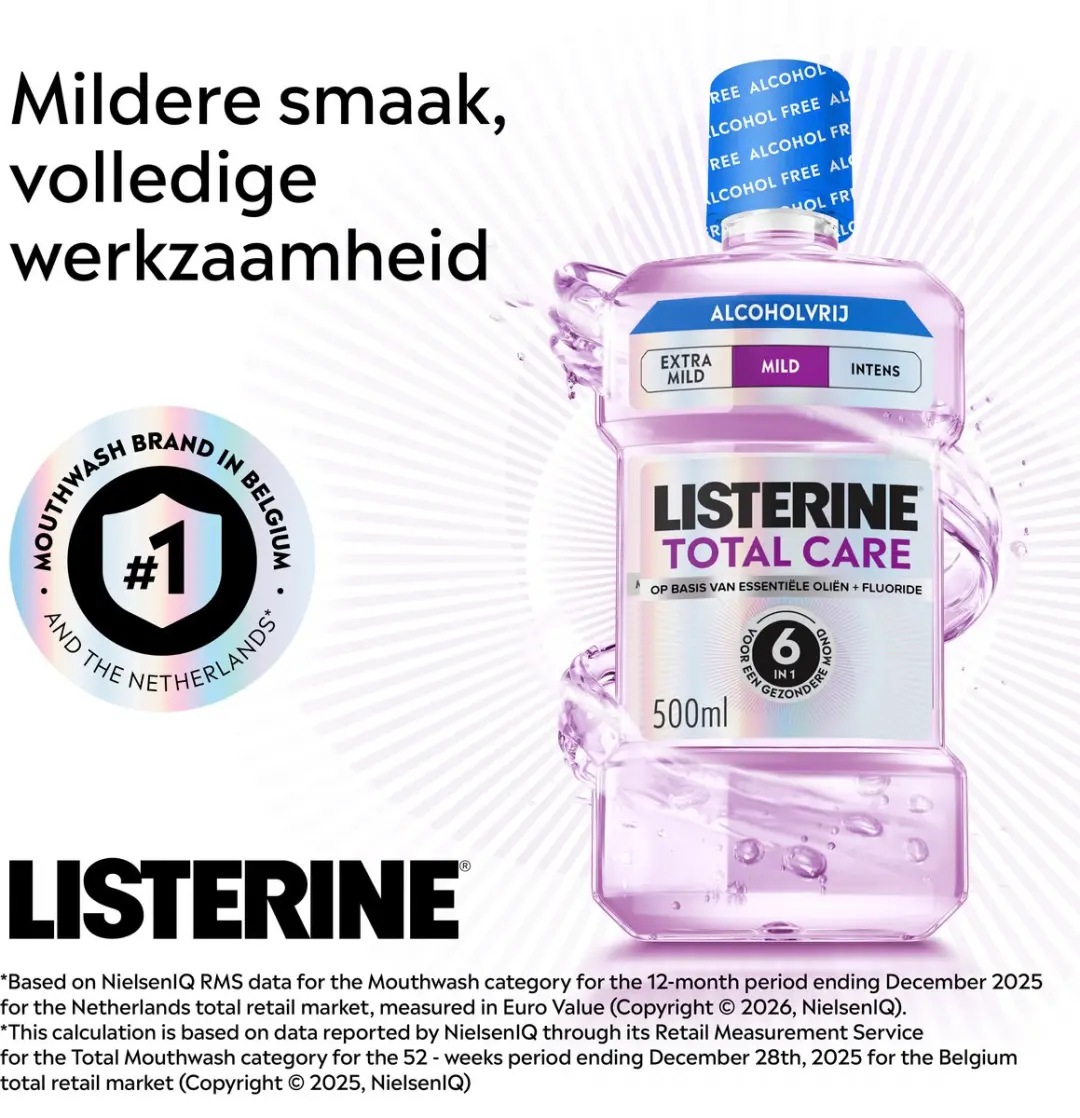 Listerine Total Care Mild Alcoholvrij 3x500ml