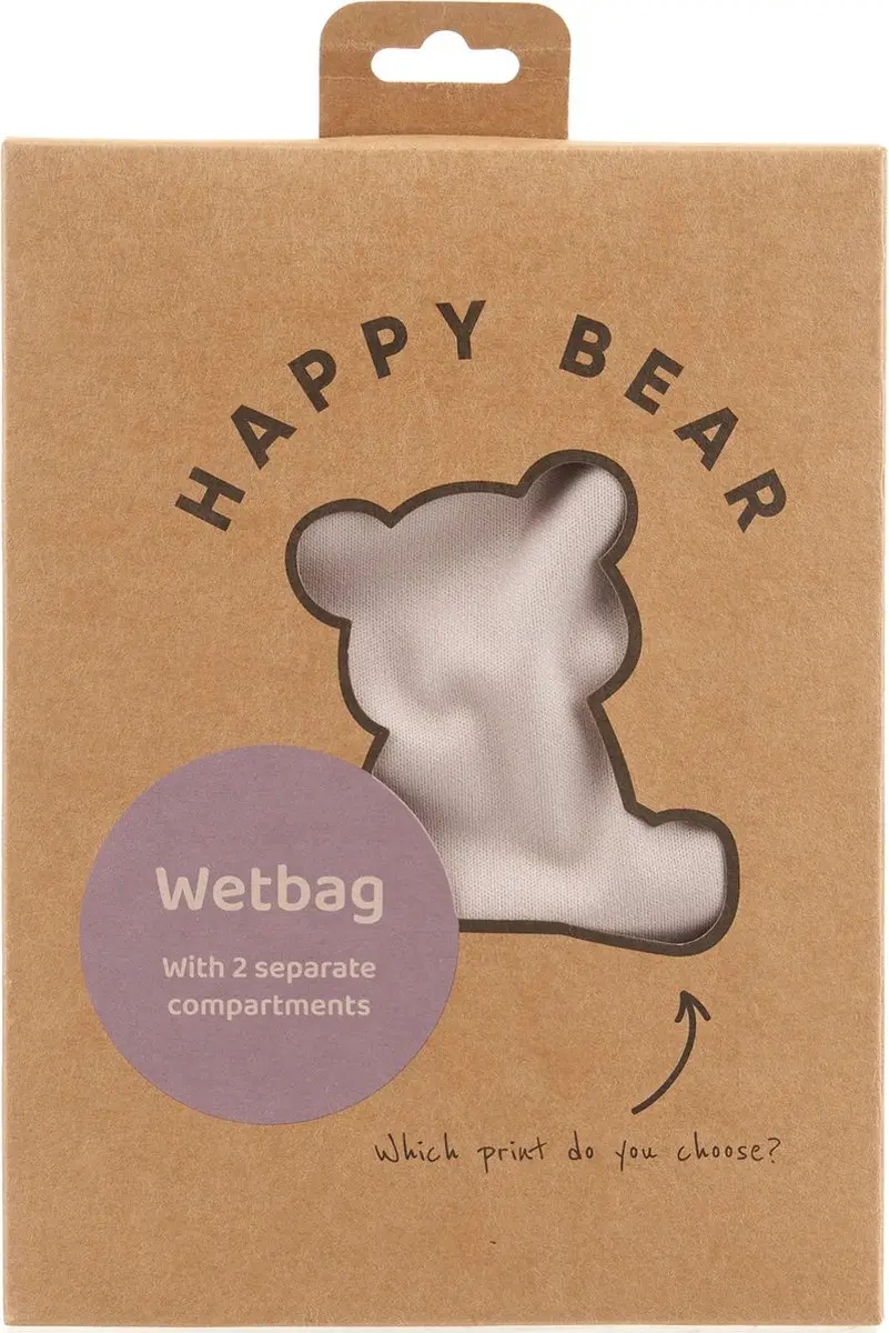 HappyBear Wetbag Waterdichte Luiertas 30x40cm - Nougat