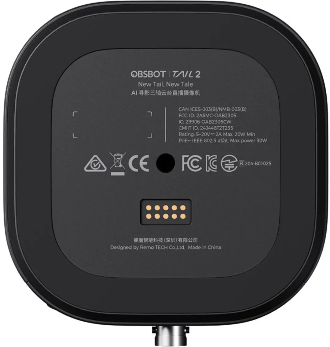 OBSBOT Tail 2 OAB-2305-CW Videoconferentiesysteem 4K - Zwart