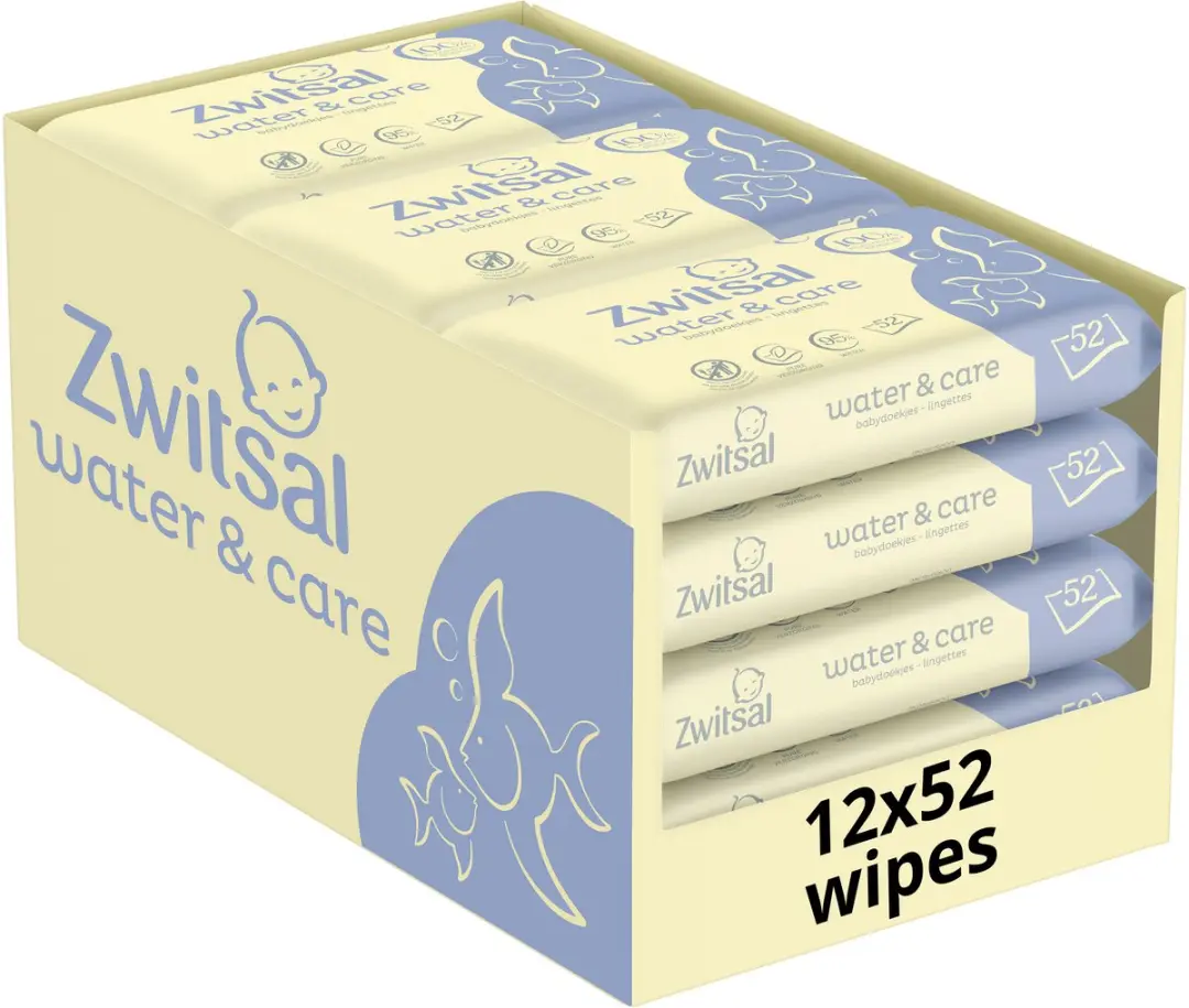 Zwitsal Billendoekjes Water & Care 624 Stuks
