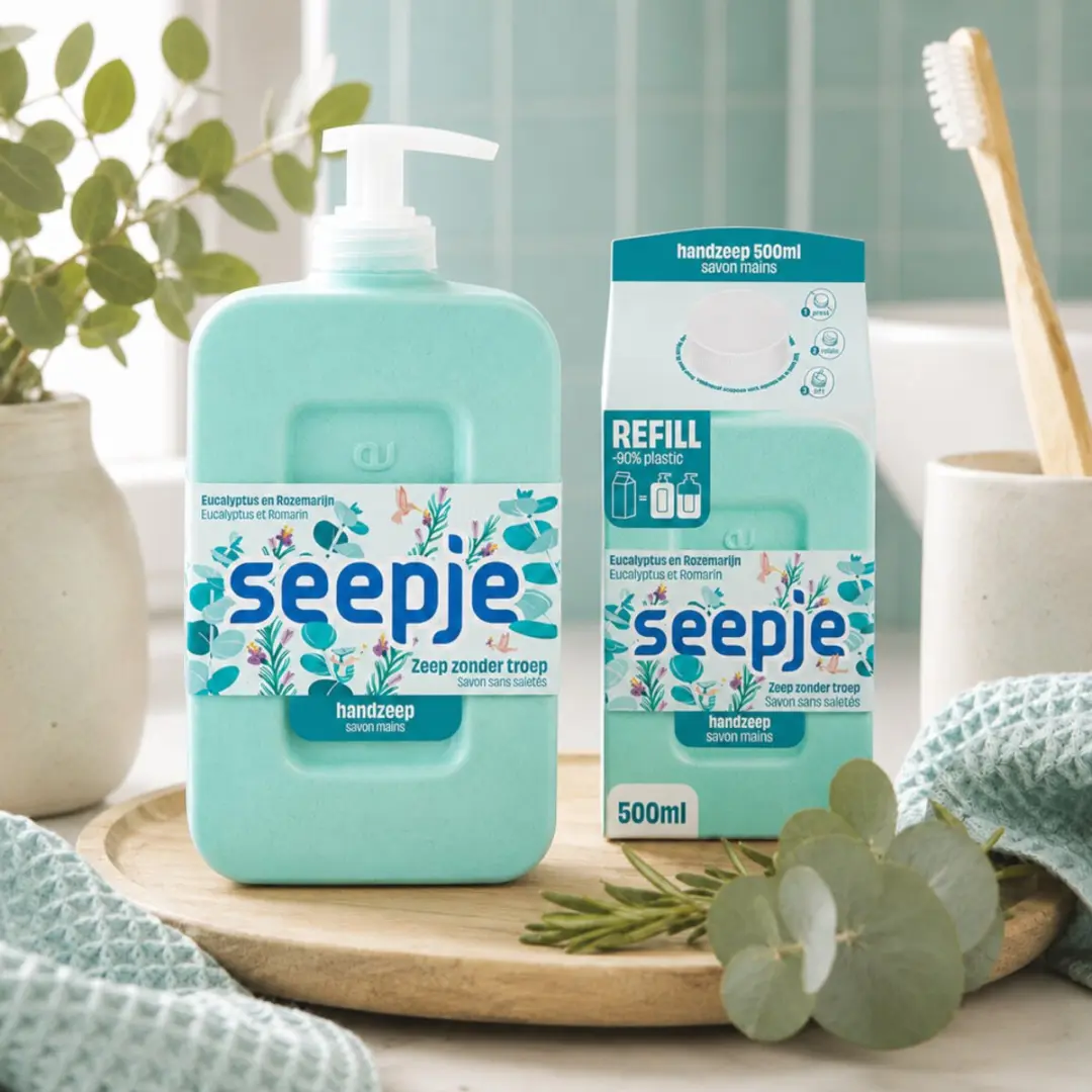 Seepje Handzeep Refill Eucalyptus Rozemarijn 3L - 6x500ml
