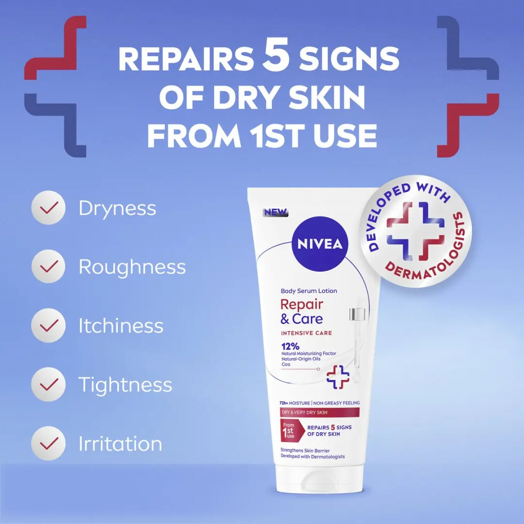 NIVEA Repair & Care Bodylotion 200ml - 72u Hydratatie