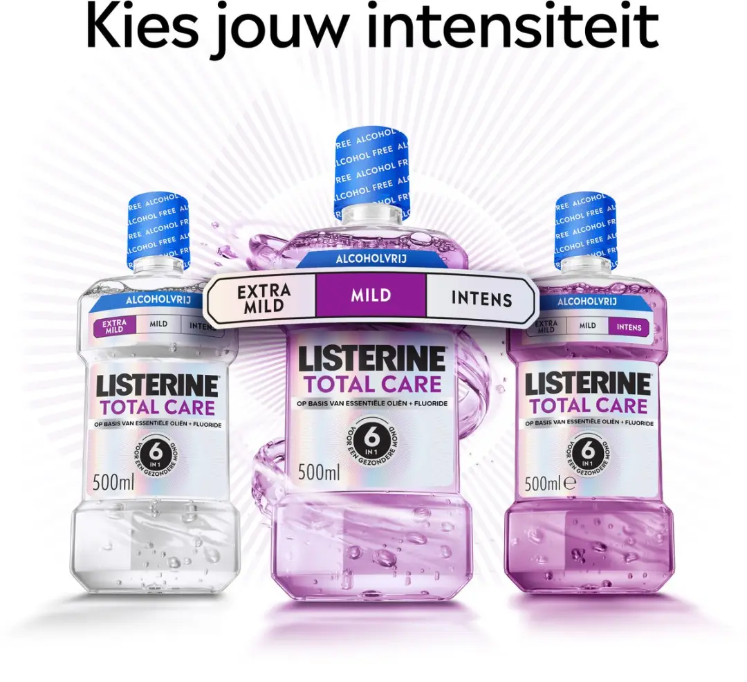 Listerine Total Care Extra Mild Alcoholvrij 3x500ml