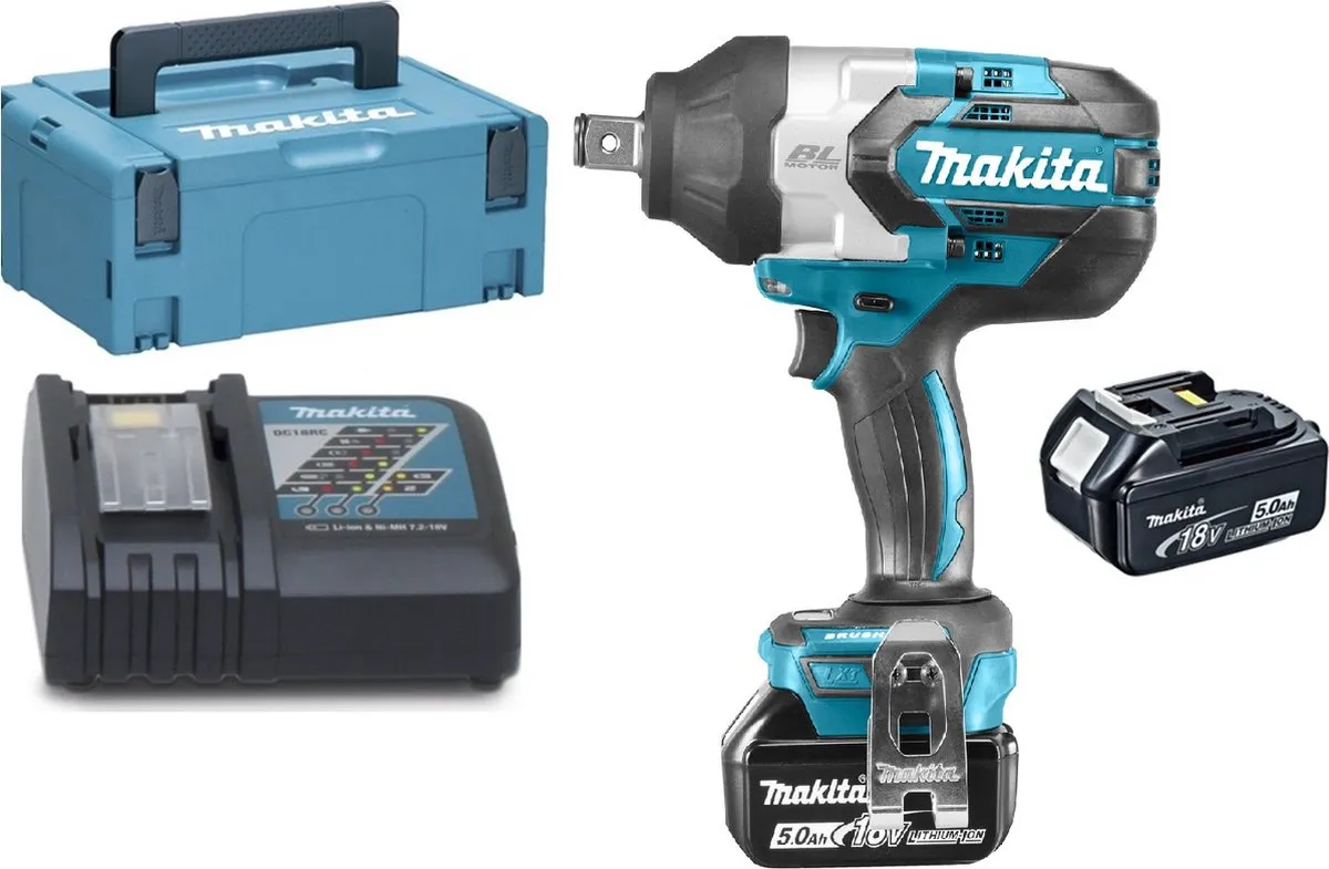 Makita DTW1001RTJ Slagmoersleutel - 1050Nm - 2x 5.0Ah - 3/4"