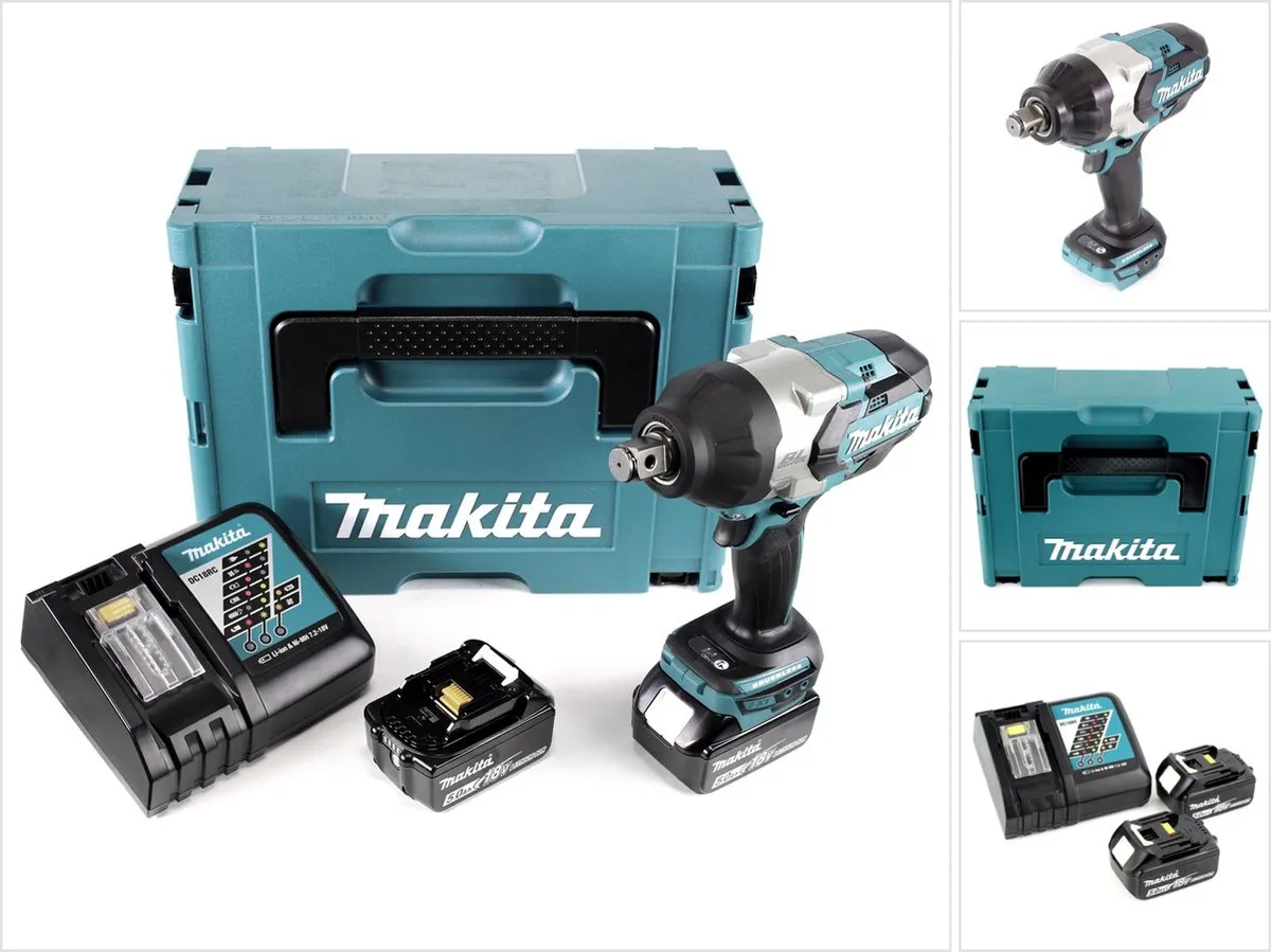 Makita DTW1001RTJ Slagmoersleutel - 1050Nm - 2x 5.0Ah - 3/4"