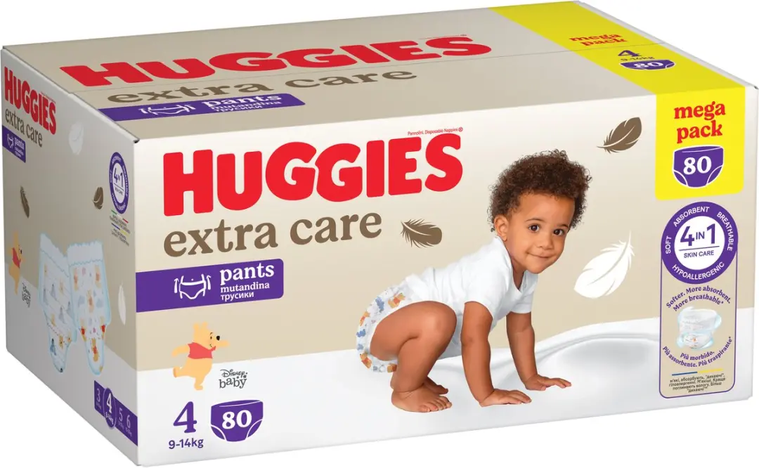 Huggies Extra Care Nachtbroekjes Maat 4 - 80 Stuks
