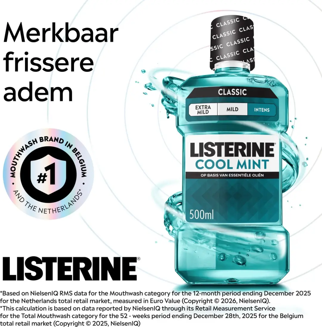 Listerine Cool Mint Intensief Mondspoeling 3x500ml