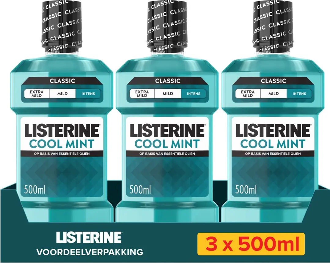 Listerine Cool Mint Intensief Mondspoeling 3x500ml