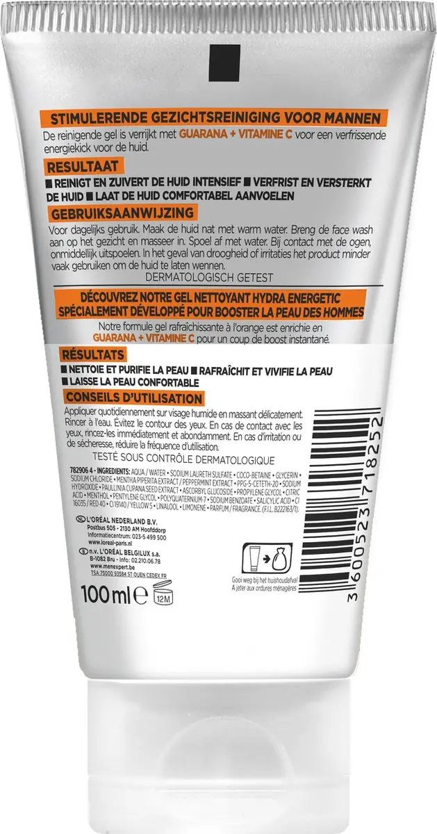 L'Oréal Paris Men Expert Hydra Energetic Gezichtsreiniger 3x100ml
