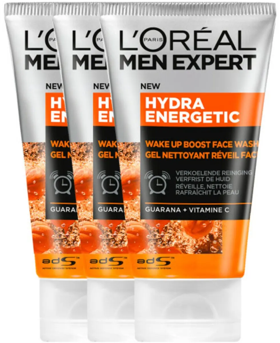 L'Oréal Paris Men Expert Hydra Energetic Gezichtsreiniger 3x100ml