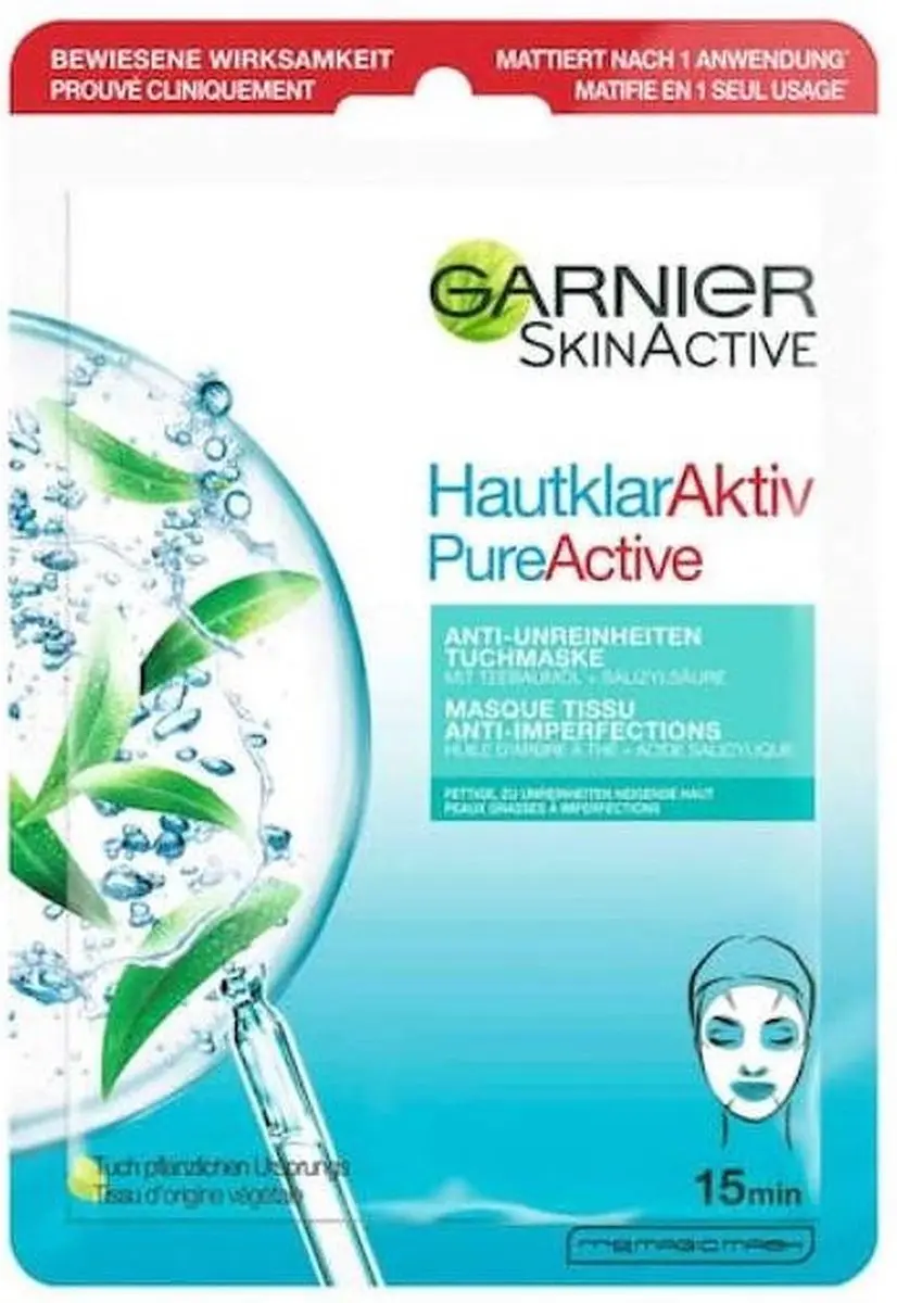 Garnier SkinActive Tea Tree & Salicylzuur Masker 1ml