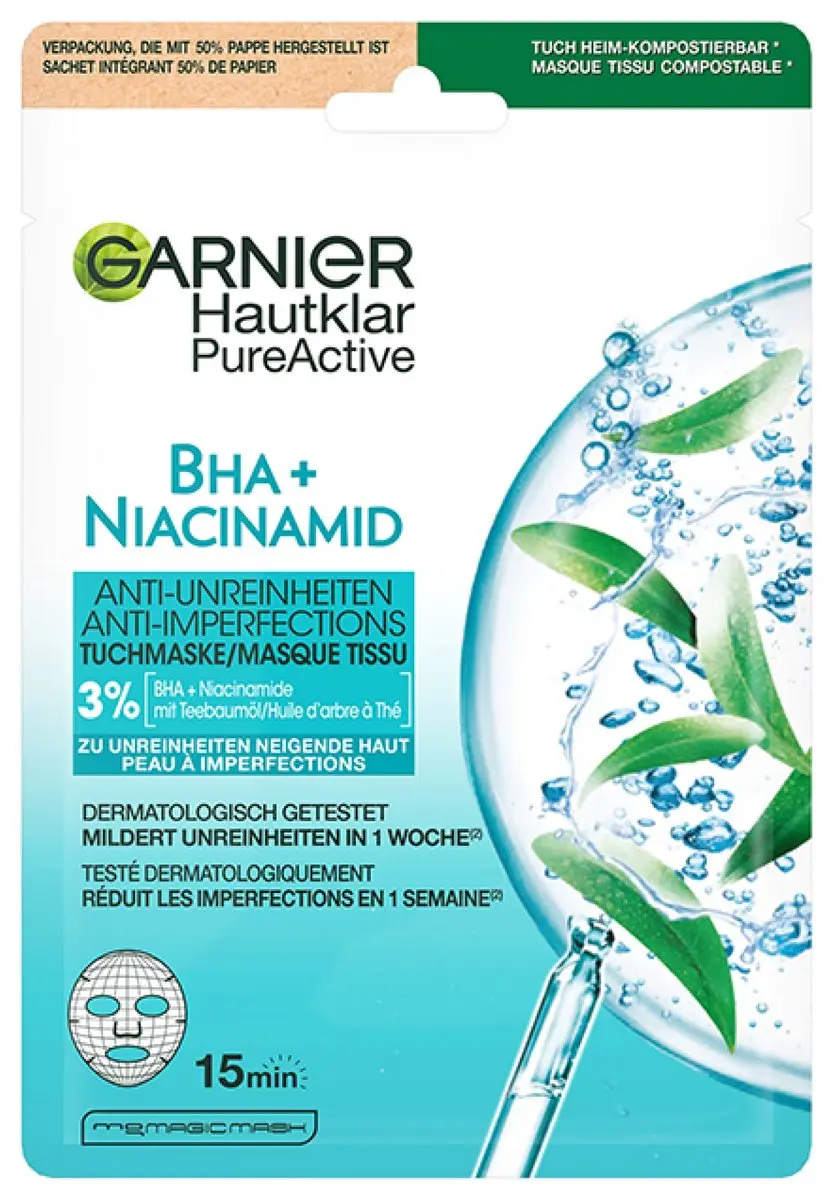 Garnier SkinActive Tea Tree & Salicylzuur Masker 1ml