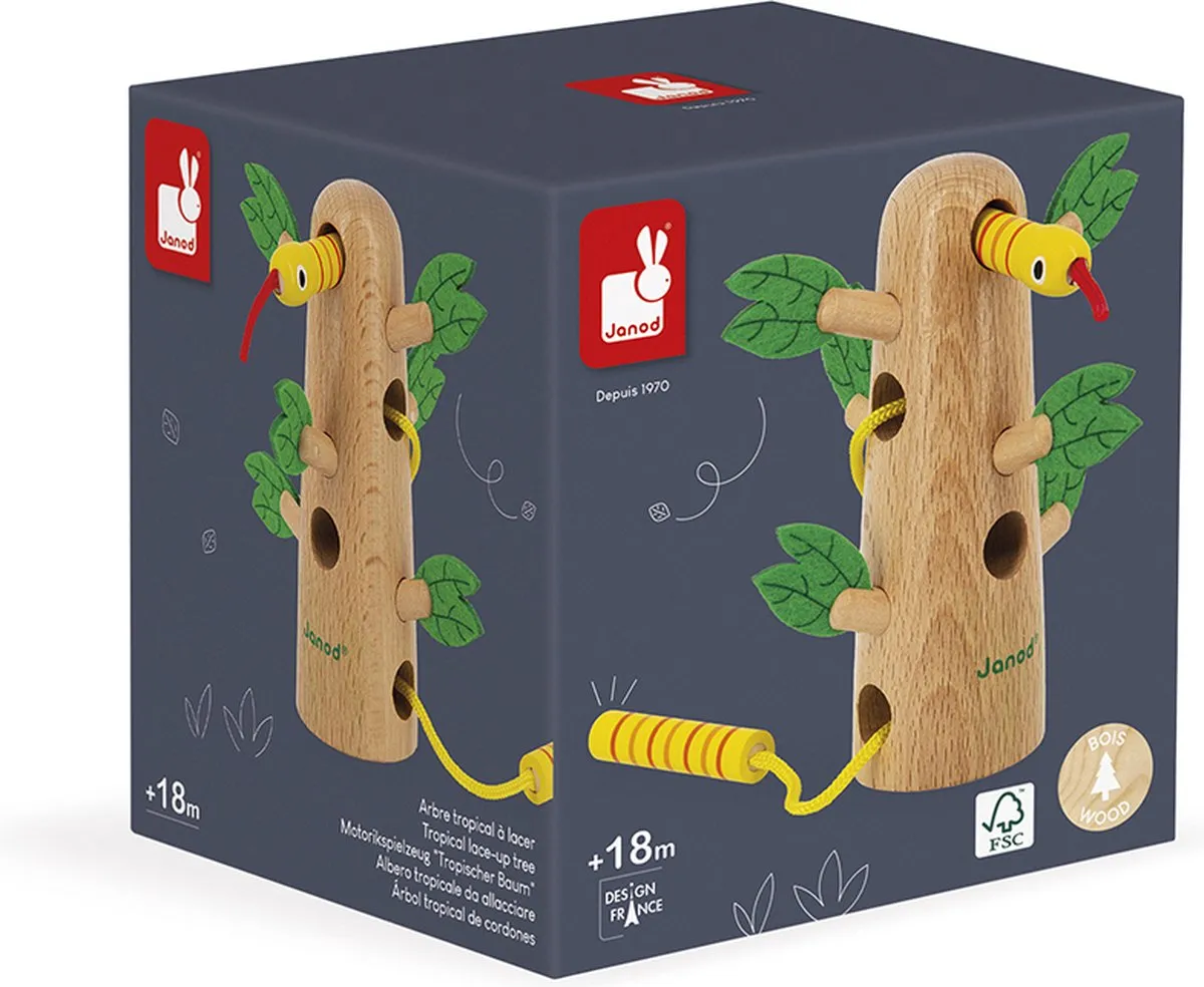 Janod Tropik Rijgspel Boom J08265 - 1 Speler
