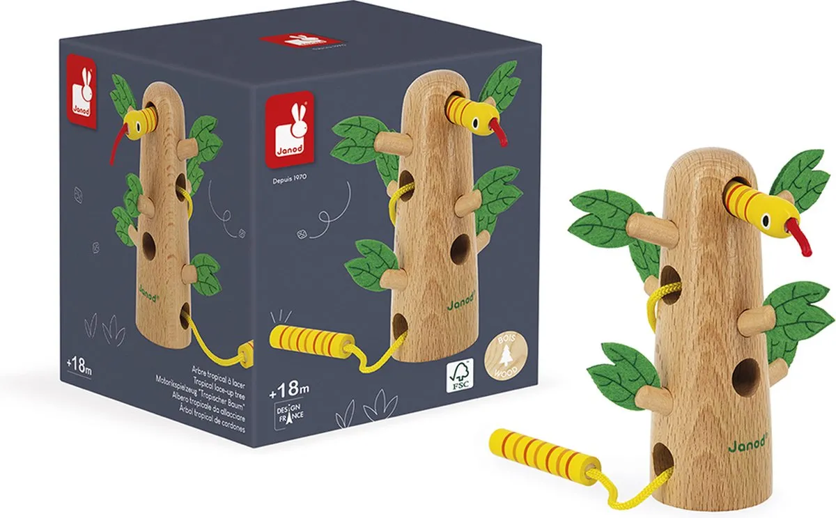 Janod Tropik Rijgspel Boom J08265 - 1 Speler