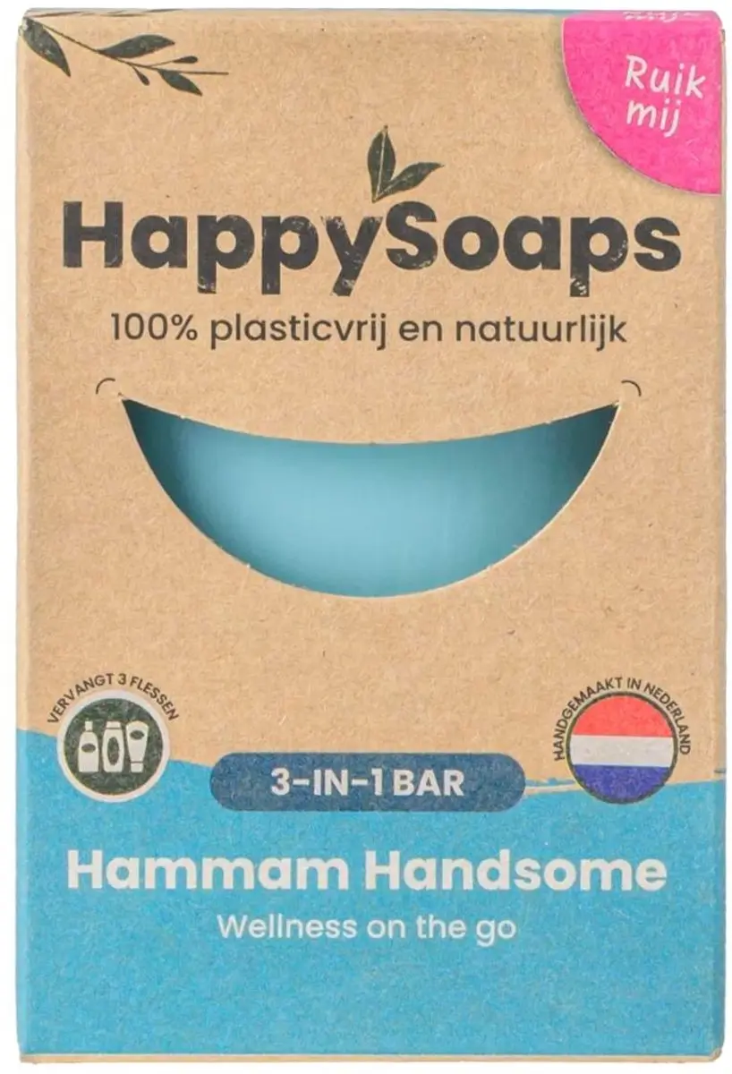 HappySoaps Hammam Handsome 3-in-1 Haar Lichaam Gezicht Zeep 70g