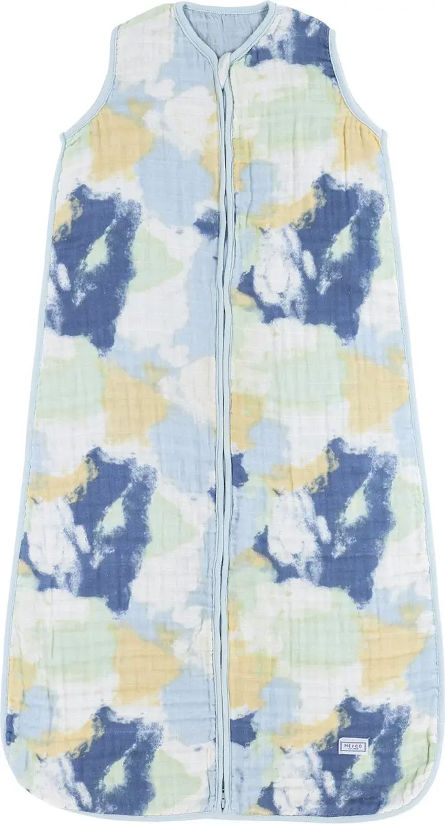 Meyco Tie-Dye Hydrofiele Baby Slaapzak Light Blue 70cm