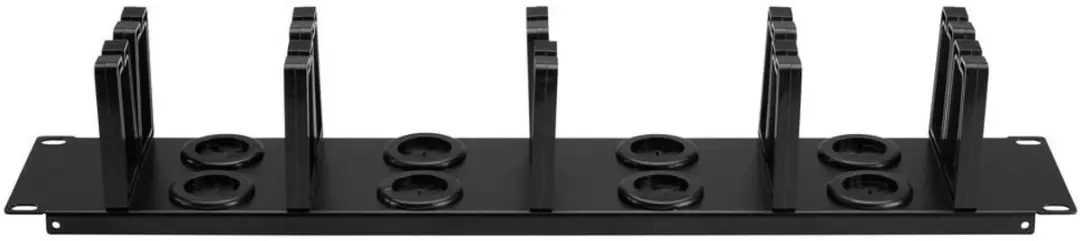 Renkforce RF-7116968 Kabelgeleiding 19" - 2 HE - 360° draaibaar - Zwart