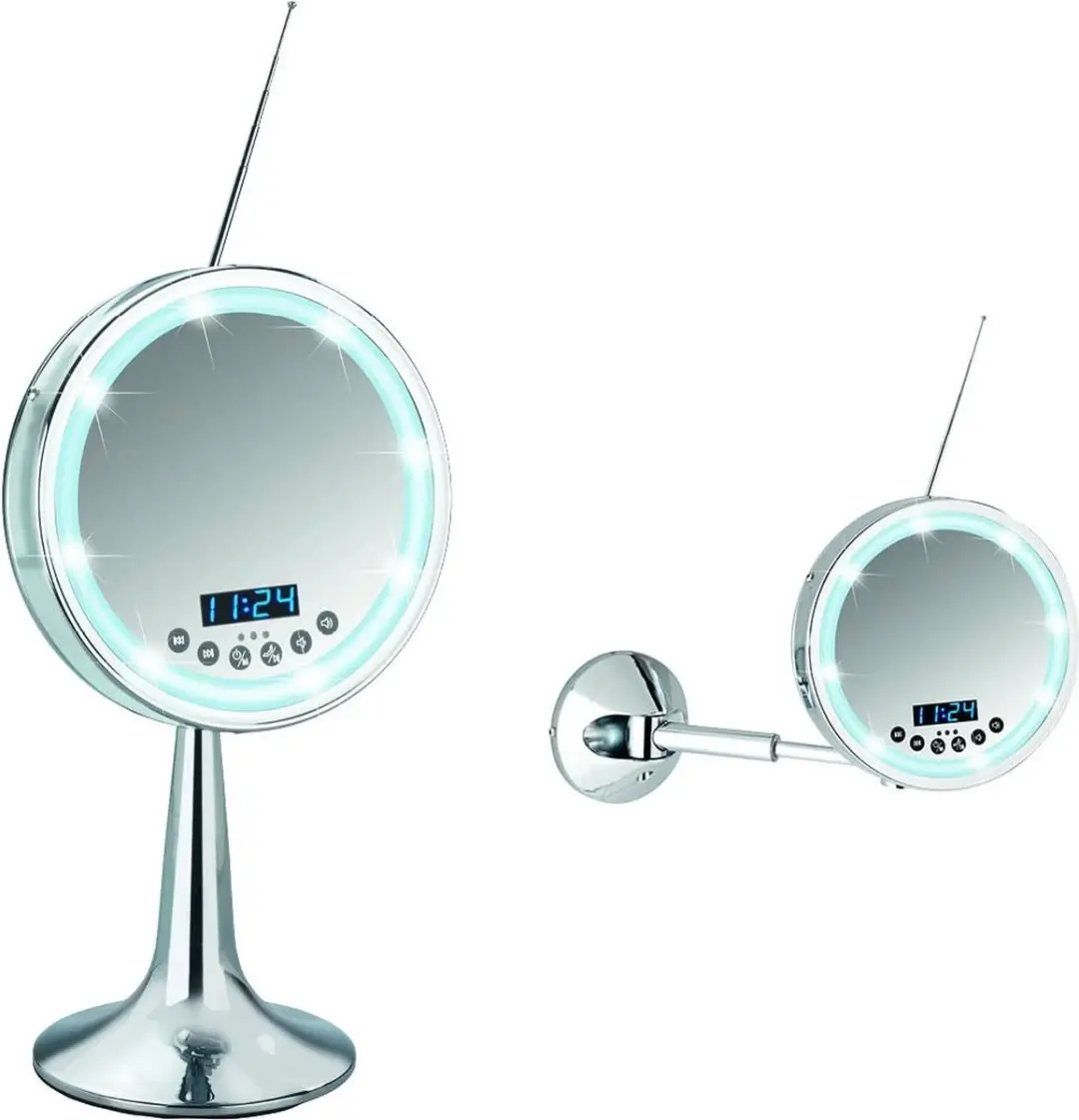 Wenko Imperial LED Wandspiegel 25,5x19,5cm - Zilver