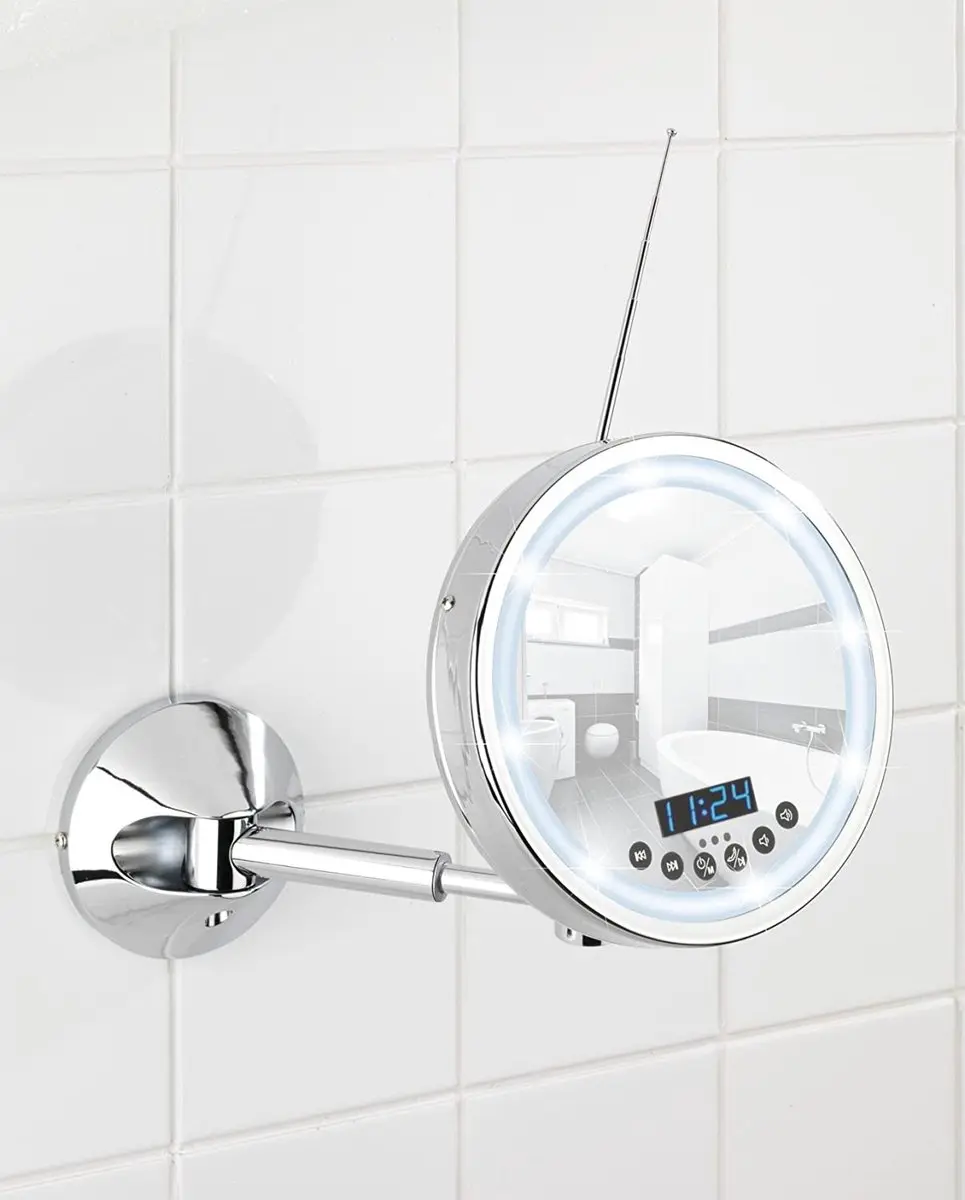 Wenko Imperial LED Wandspiegel 25,5x19,5cm - Zilver