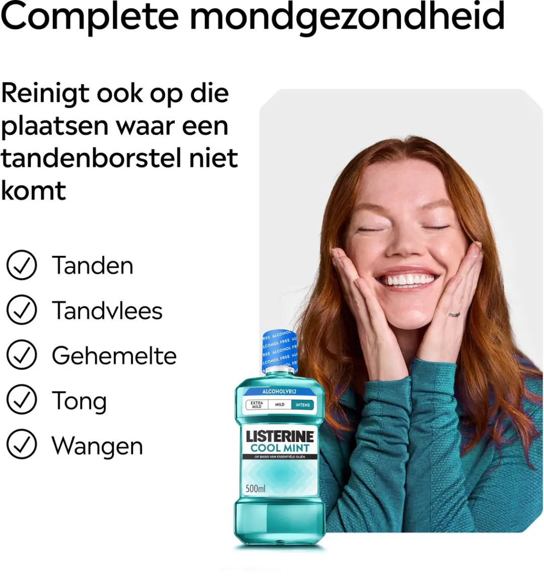 Listerine Cool Mint Alcoholvrij Mondspoeling 3x500ml - afbeelding 6 van 6