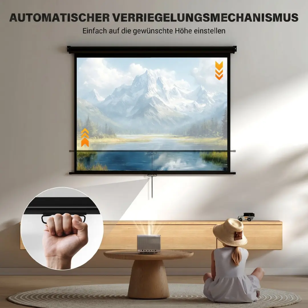 Homcom Projectiescherm 171x128cm - Zwart