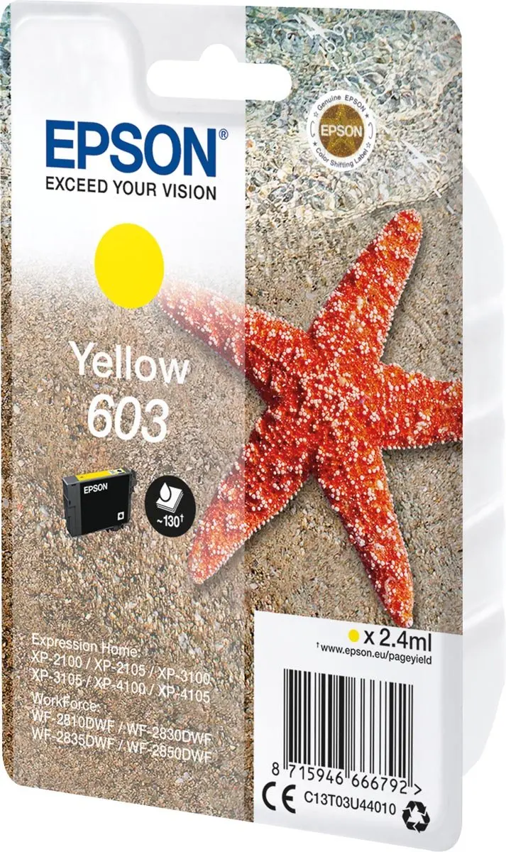 Epson T03U4 Geel Inktcartridge