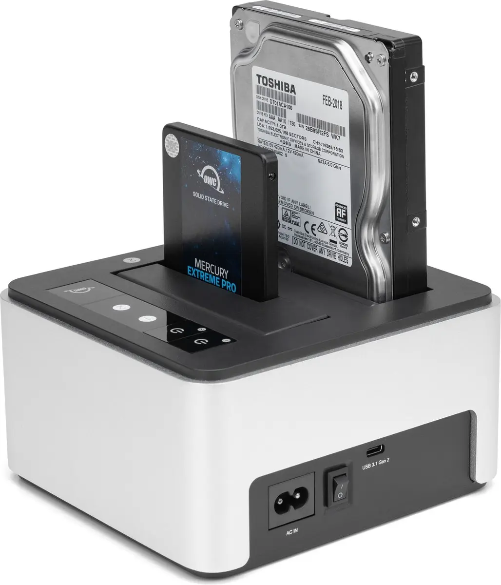 OWC OWCTCDRVDCK Drive Dock - USB-C 10Gb/s - Wit