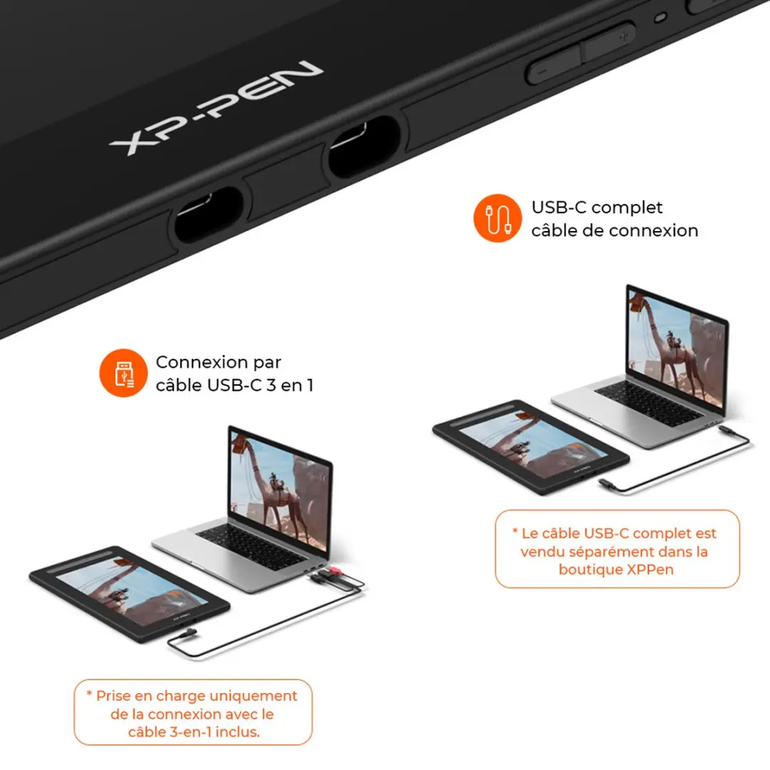 XPPen Artist 13 2nd Gen CD130FH Tekentablet - 13,3" - 8192 Niveaus - Zwart - afbeelding 6 van 6