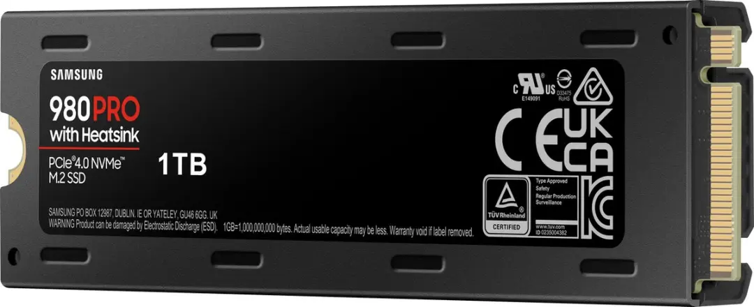 Samsung 980 PRO MZ-V8P1T0CW SSD - 1TB - Heatsink