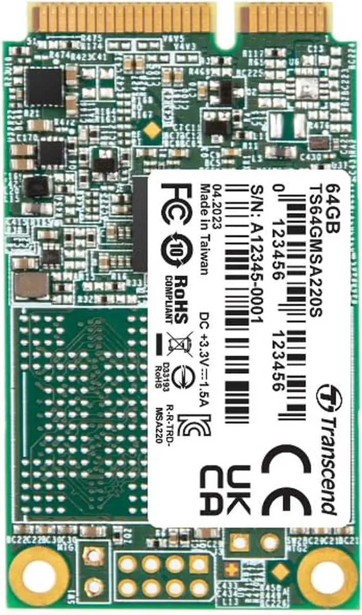 Transcend 220S TS64GMSA220S mSATA SSD 64GB - Multicolor
