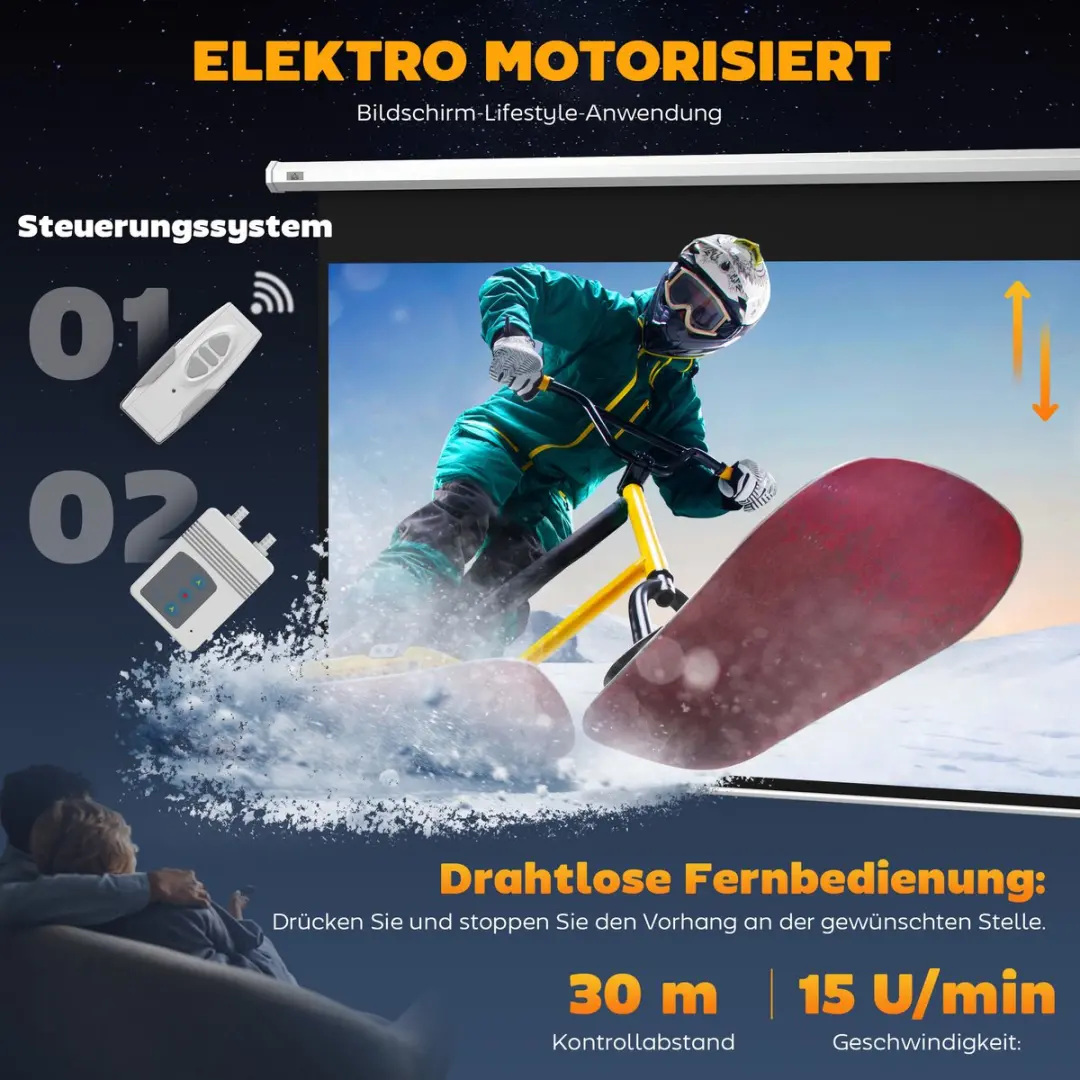 Homcom Projectiescherm - 251x168cm - Wit