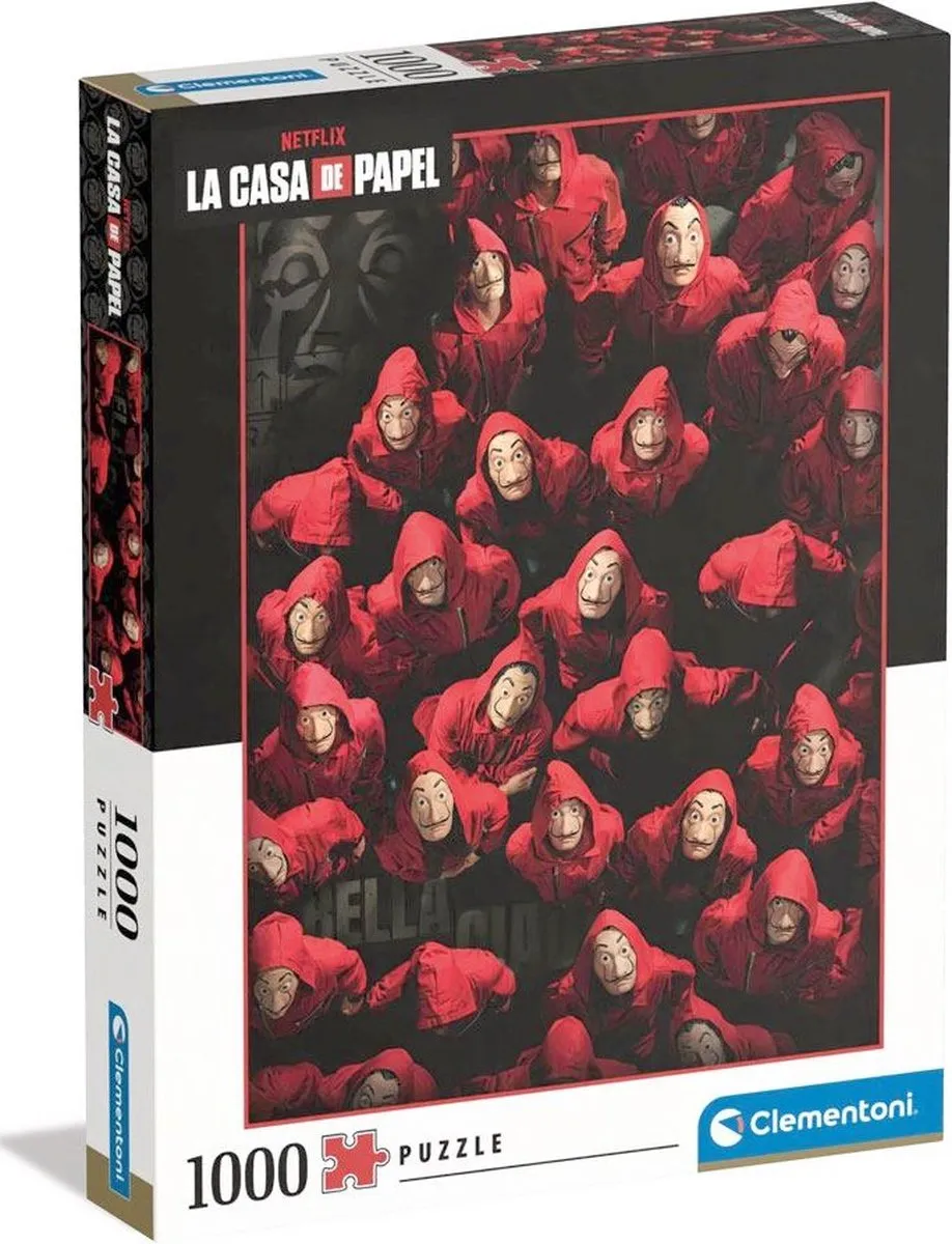 Clementoni 39654 Netflix La Casa de Papel Puzzel 1000 Stuks
