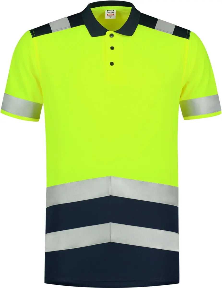 Tricorp 203007 Poloshirt High Vis Bicolor - L - Fluo Geel/Inkt