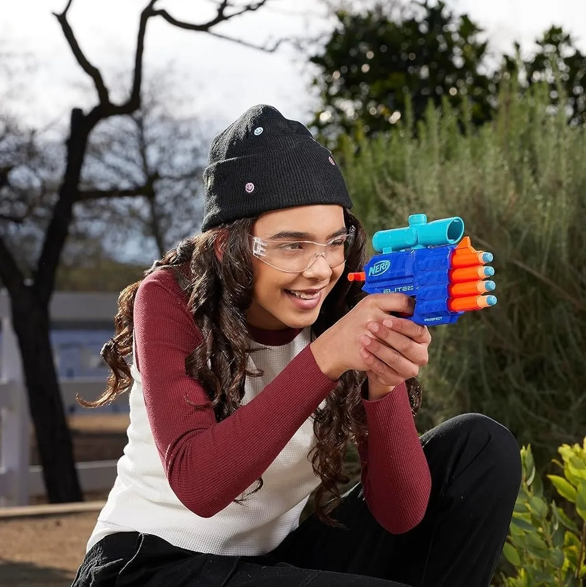 Nerf Elite 2.0 Prospect QS-4 Wild Edition - Blauw/Oranje - afbeelding 6 van 6
