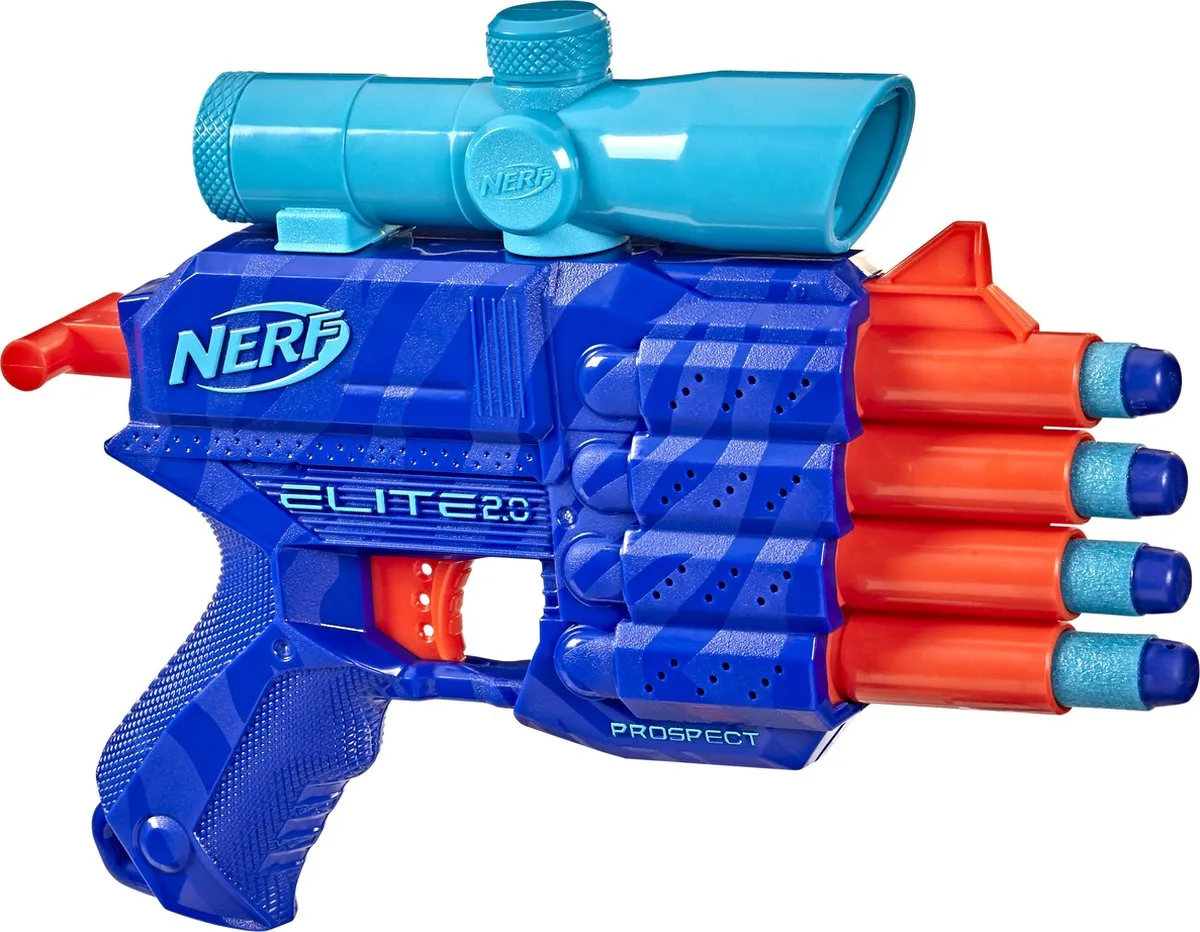 Nerf Elite 2.0 Prospect QS-4 Wild Edition - Blauw/Oranje