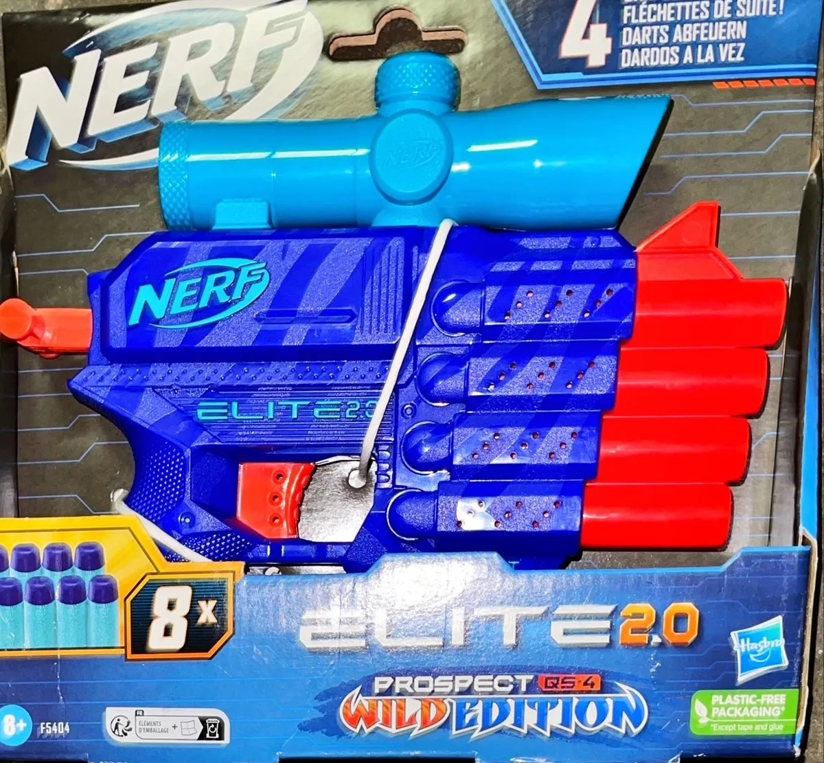 Nerf Elite 2.0 Prospect QS-4 Wild Edition - Blauw/Oranje