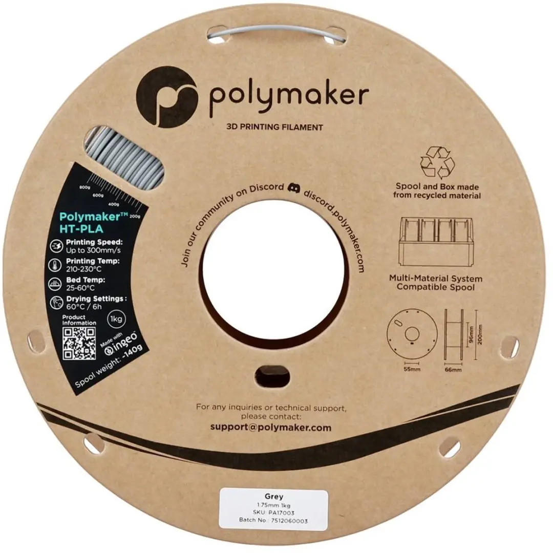 Polymaker HT-PLA Filament 1.75mm 1000g - Grijs