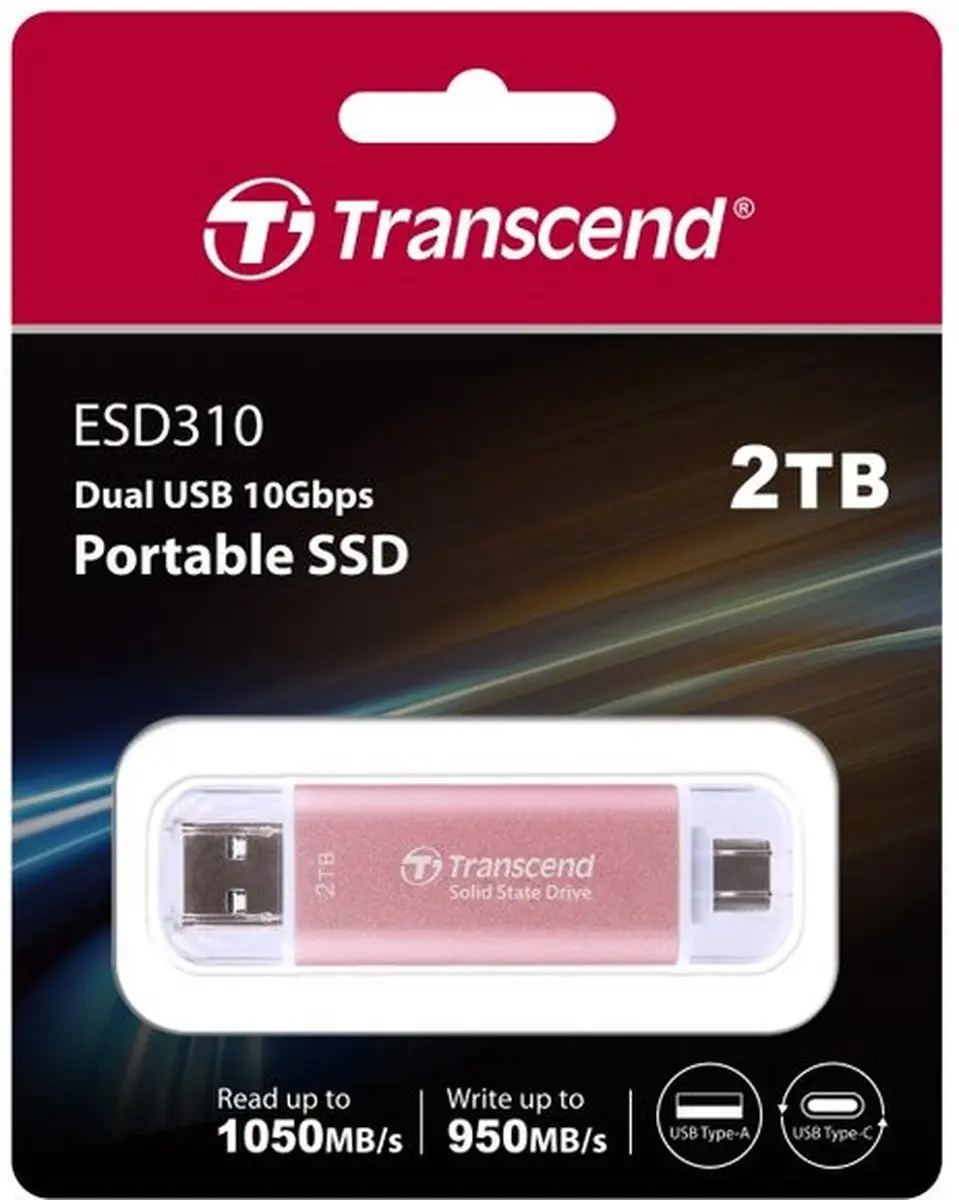 Transcend ESD310 TS2TESD310P SSD 2TB - Roze