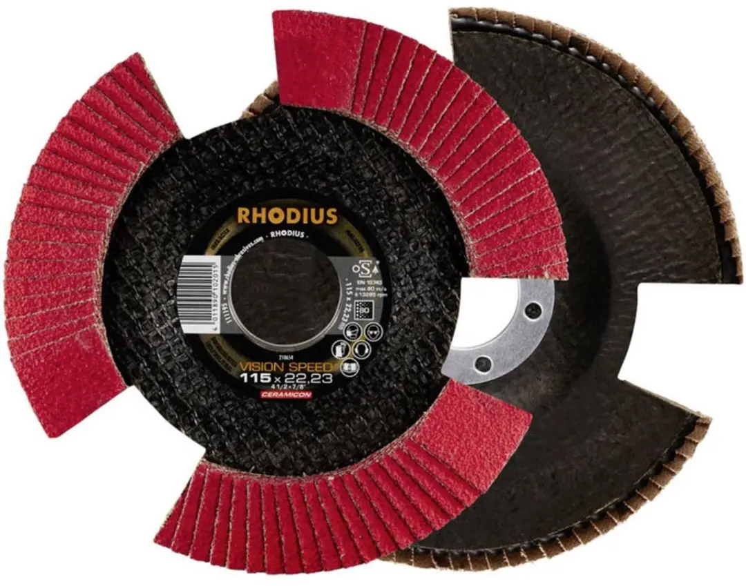Rhodius VISION SPEED Lamellenschijf 115mm 80 RVS - 22.23mm
